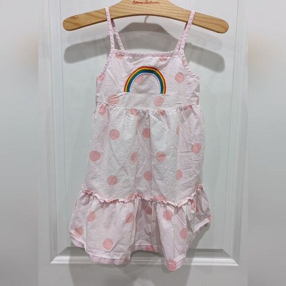 Harper Canyon Pink Polkadot Rainbow Sundress Sleeveless Summer Girls size 3T - Picture 3 of 7